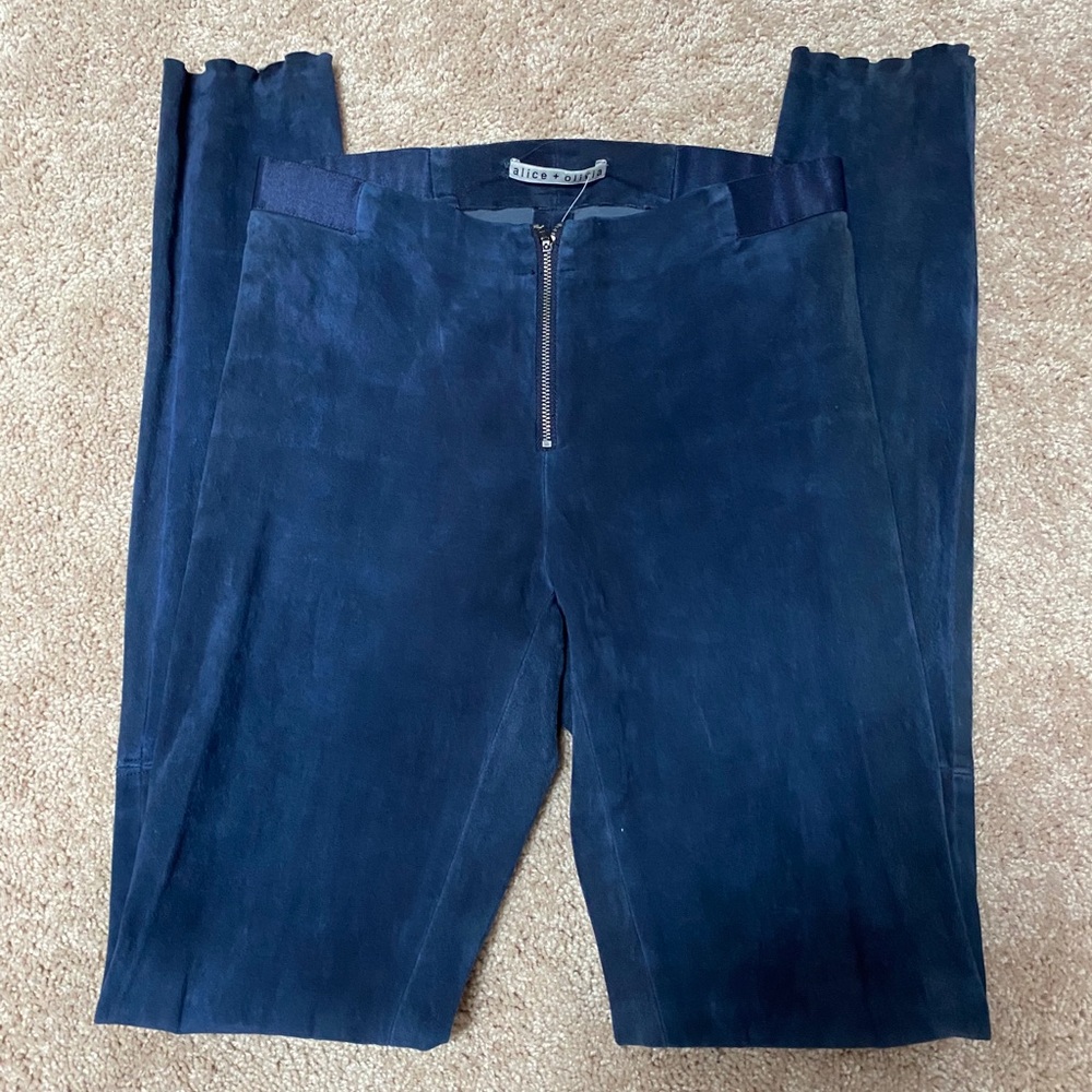 Alice & Olivia Suede Legging Pants